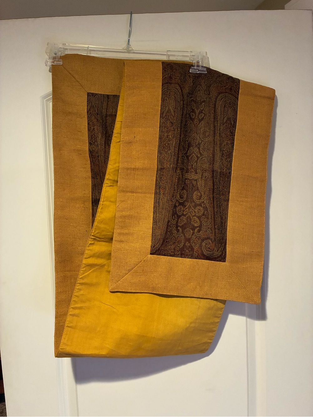 6’ Table Runner Mustard and Brown